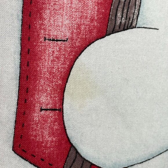 Holiday Apron Winter Christmas Snowman Country Twee Handmade Festive Cottage - Picture 5 of 11